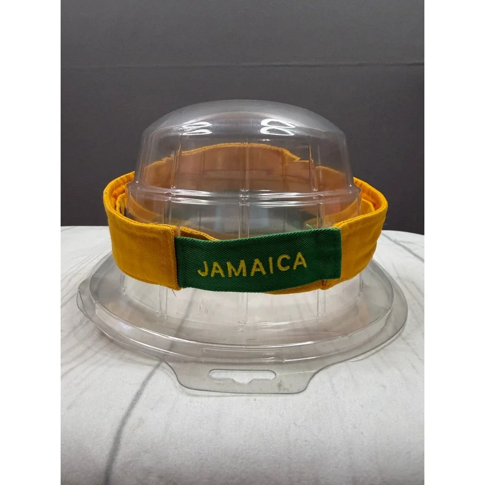 TBL Headwear‎ Jamaica Sun Visor Unisex Yellow Green Embroidered Adjustable OSFM